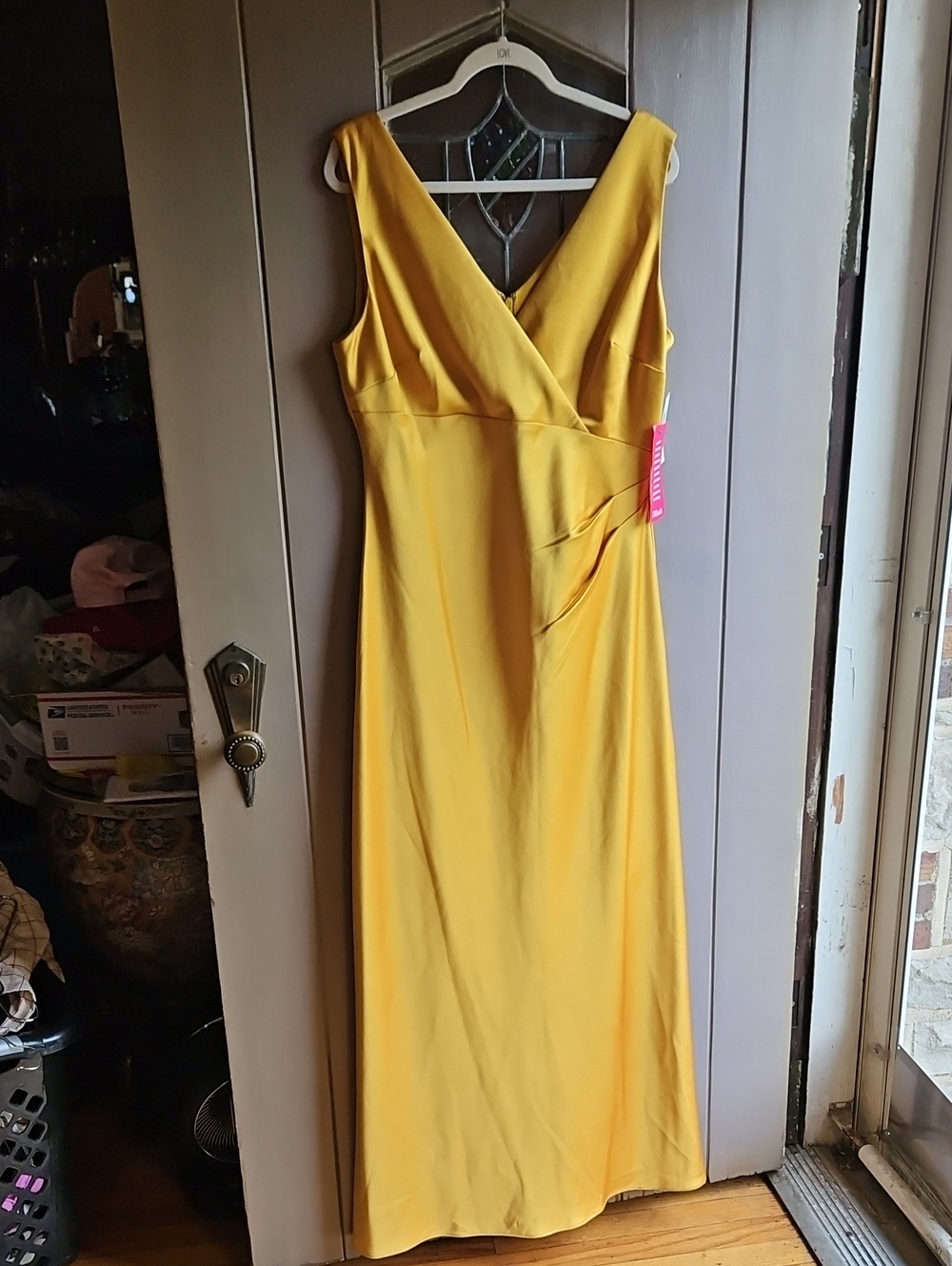 Lauren Ralph Lauren Yellow Satin Formal Dress